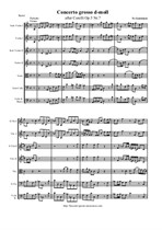 Geminiani Fr. Concerto grosso d-moll 'after Corelli Op.5 Nr.7' - Score & Parts