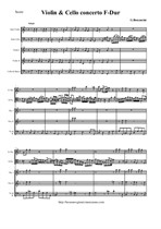 Bononcini G. Violin and Cello concerto F-Dur - Score & all Parts