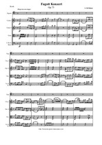 Weber C.M. Concerto for Fagotto and String orchestra arranged - Score & parts