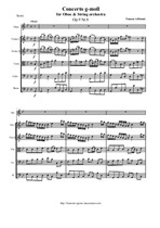 Albinoni T. Oboe Concerto g-moll - Score & Parts