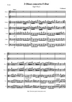 Albinoni T. 2 Oboes concerto F-Dur - Score & Parts