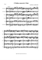 Dittersdorf K. 2 Violins concerto C-Dur - Score & parts