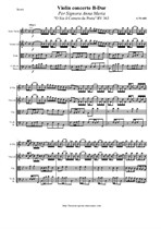Vivaldi A. Violin concerto B-Dur 'Ο Sia il Corneto da Post' Per Signora Anna Maria - Score & parts