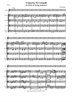 Lebrun L.A. Oboe concerto Nr.1 d-moll, version for Oboe and String orchestra - Score & Parts