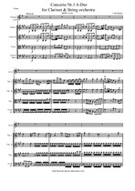 Molter J. M. Clarinet concerto Nr.1 A-Dur - Score & Parts