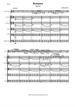 Saint-Saens C. Romance for Violin and String orchestra - Score & parts