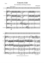Dragohetti D. Double Bass Concerto A-dur arranged for Double Bass & String orchestra - Score & Parts