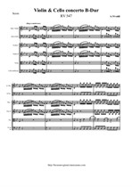 Vivaldi A. Violin and Cello concerto B-Dur - Score & all Parts