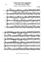Vivaldi A. Violin and Cello concerto F-Dur - Score & all Parts