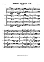 Vivaldi A. Violin and Cello concerto A-Dur - Score & all Parts