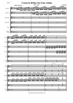 Vivaldi A. Concerto for Four Violins B-Dur - Score & Parts