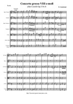 Geminiani Fr. Concerto grosso e-moll 'after Corelli Op.5 Nr.8' - Score & Parts