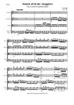 Vivaldi A. Sonata A4 in mi bemol maggiore for strings - Score & Parts