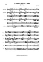 Vivaldi A. Concerto for 2 Violins & String orchestra C-Dur - Score & all Parts