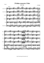 Vivaldi A. Concerto for 2 Violins & String orchestra C-Dur - Score & all Parts