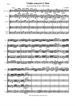 Vivaldi A. Violin concerto C-Dur 'La Cetra' – Score & all Parts