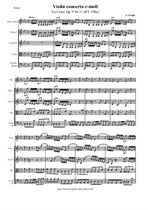 Vivaldi A. Violin concerto c-moll 'La Cetra' – Score & all Parts