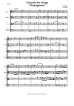 Vivaldi A. Concerto for strings d-moll 'Madrigalesco' - Score & Parts