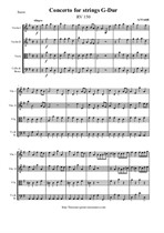 Vivaldi A. Concerto for strings G-Dur - Score & Parts