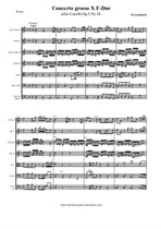 Geminiani Fr. Concerto grosso F-Dur 'after Corelli Op.5 Nr.10' - Score & Parts