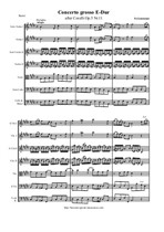 Geminiani Fr. Concerto grosso E-Dur 'after Corelli Op.5 Nr.11' - Score & Parts