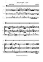 Cello concerto Nr.5 f-moll – Score & all Parts