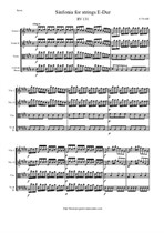 Vivaldi A. Sinfonia for strings E-Dur - Score & Parts