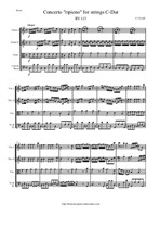 Vivaldi A. Concerto 'Ripieno' for strings C-Dur - Score & Parts