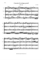 Vivaldi A. Concerto for strings g-moll - Score & Parts