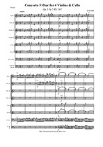 Vivaldi A. Concerto F-Dur for 4 Violins & Cello - Score & Parts
