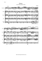 Benda J. Grave for Violin and String orchestra - Score & all Parts