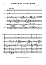 Donizetti G. Concerto for Violin, Cello and String orchestra d-moll - Score & all Parts