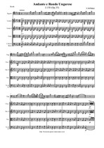 Weber C.M. Andante e Rondo Ungarese for Bassoon and String orchestra - Score & all Parts