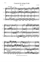 Vivaldi A. Concerto for strings G-Dur - Score & Parts