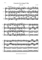 Vivaldi A. Concerto for strings F-Dur - Score & Parts