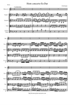 Forster Chr. Concerto for Horn & String orchestra Es-Dur - Score & all parts