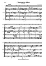 Bach C. Ph. Em. Cello Concerto B-Dur - Score & all Parts
