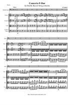 Capuzzi A. Concerto F-Dur for Double Bass & String orchestra - Score & parts