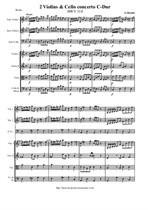 Handel G. 2 Violins and Cello concerto C-Dur - Score & parts