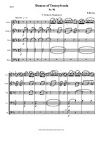 Bartok B. Dances of Transylvania for String orchestra - Score & Parts