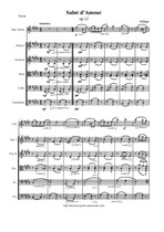 Elgar E. Salut d'Amour for Violin and String orchestra - Score & all parts