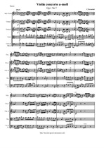 Tessarini C. Violin concerto a-moll - Score & parts