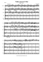Tessarini C. Violin concerto F-Dur - Score & parts