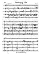 Bach J. Chr. Flute Concerto D-Dur (version for Flute and String orchestra) - Score & Parts