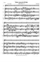Bach W. Fr. Flute concerto D-Dur - Score & parts