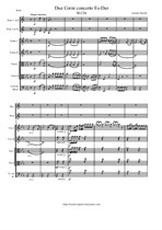 Rosetti A. Concerto for 2 Horns and String orchestra Es-Dur - Score & parts