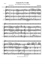 Dragonetti D. Concerto Nr.3 A-Dur for Contrabasso and String orchestra - Score & all parts