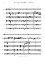 Paganini N. Sonata per la Grand'Viola e String Orchestra - Score & all Parts