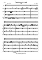 Benda Fr. Flute concerto e-moll - Score & parts