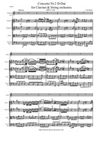 Molter J. M. Clarinet concerto Nr.2 D-Dur - Score & Parts